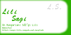 lili sagi business card